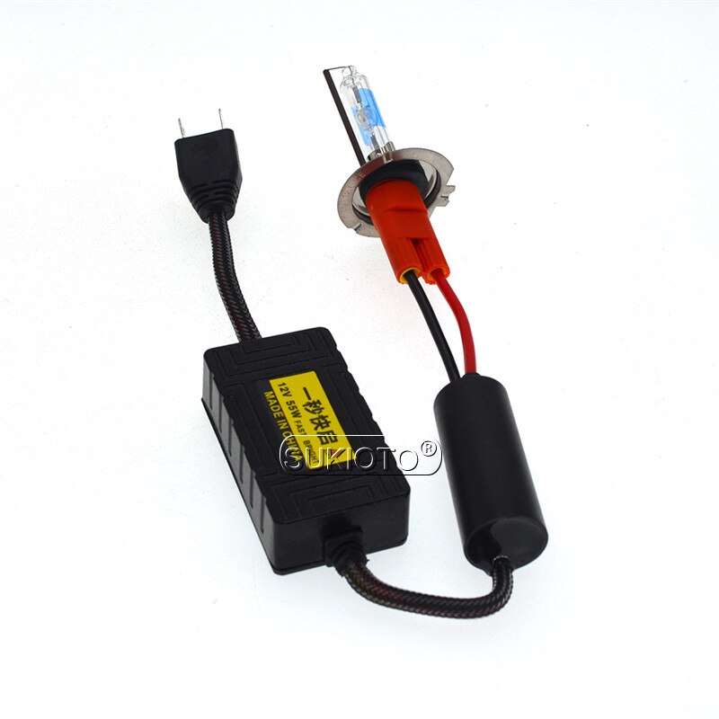 SUKIOTO-Kit de conversión HID para faro delantero de coche, Kit de balasto de xenón Supermini AC 12V, 5500K H1 H7 H11 HB3 9012, brillante y rápido