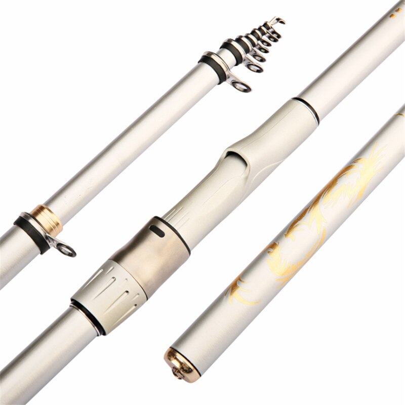 3.6m/4.5m/5.4m/6.3m Portable télescopique canne à pêche bobine fibre de carbone poisson pôle mer pêche rocheuse canne à pêche
