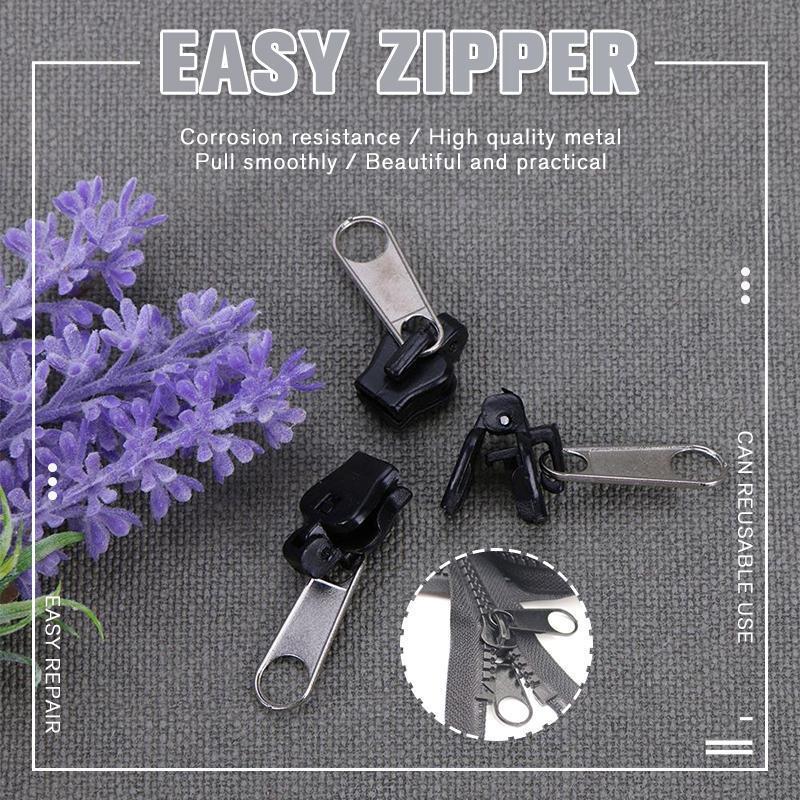 6Pcs/Set Universal Instant Fix Zipper Repair Kit Replacement Zip Slider Teeth Zippers For Sewing Clothes DIY Tools zipper