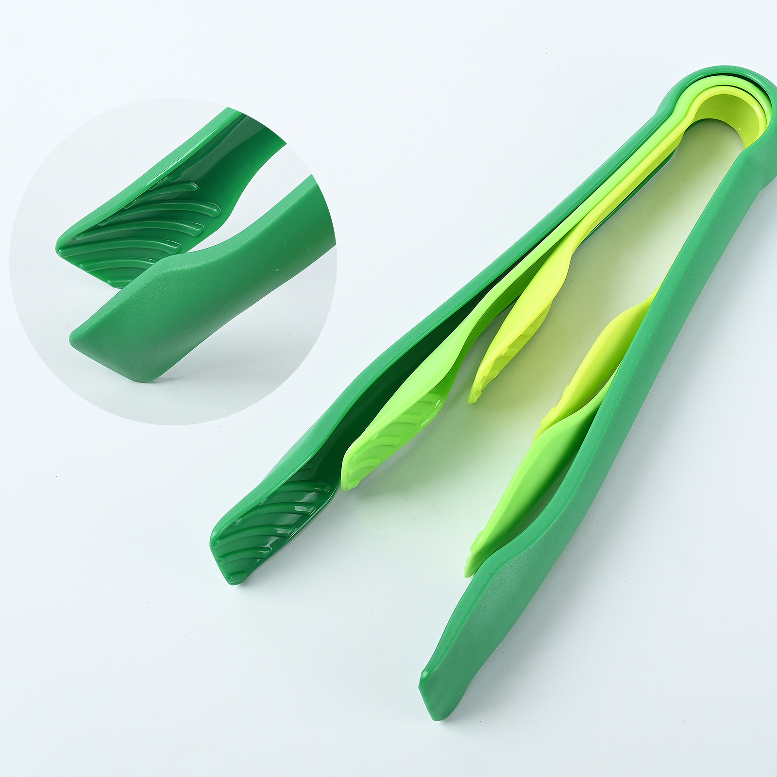 Pinzas multifuncionales antiadherentes 3 en 1 para comida, pinzas para ensalada frita, espátula para tortilla, Pizza, barbacoa, cocina