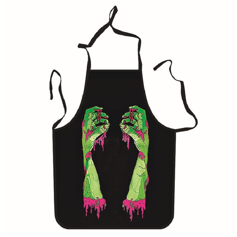 Halloween Schorten Killer Afdrukken Volwassen Keukenschort Etentje Keukenschort Cozinha Tablier Keuken Overgooier Kinderen: 4