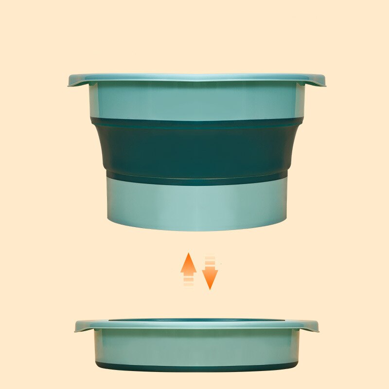 10L Vouwen Voetenbad Emmer Huishouden Hoge Kalf Vat Reizen Draagbare Voetbad Massage Opvouwbare Voet Bad Wastafel Grijs