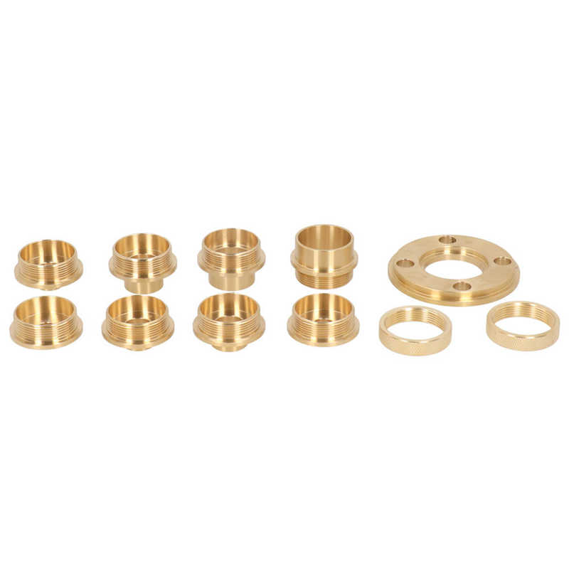 1/Set Brass Router Template Guide Set Template Guide Bushing Kit with Lock Nut Adapter Router Accessory with Storage Case for