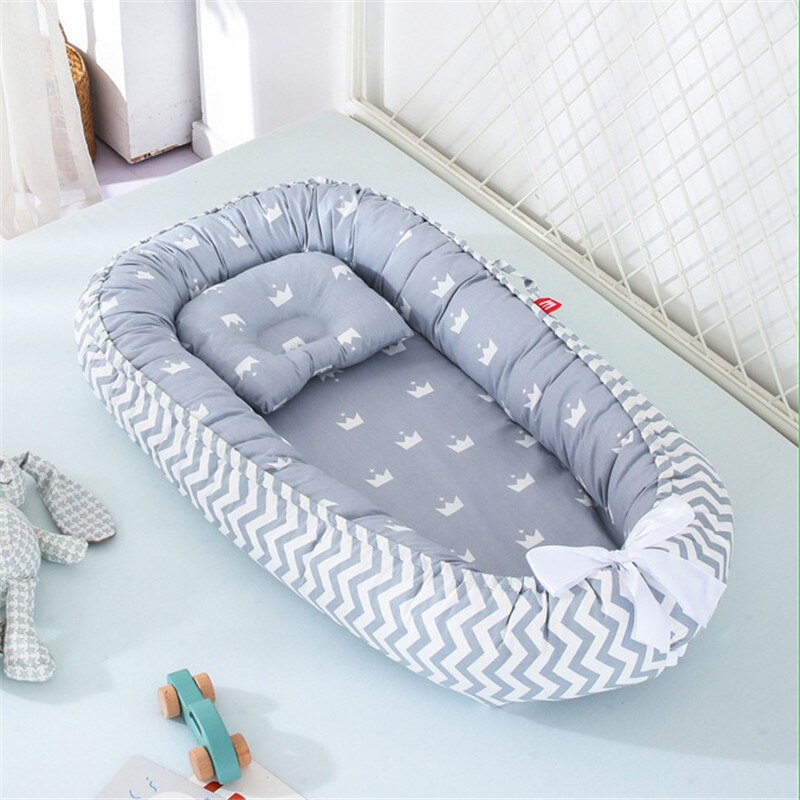 Baby Nest Bed Portable Crib Folding Newborn Cot Nursery Sleep Nest Infant Cradle Baby Bassinet Child Soft Bed Carry Washable Cot: 13