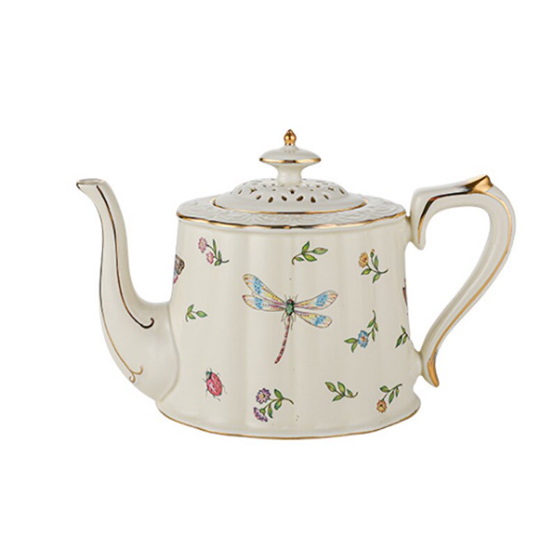 Ceramic European-style Small Luxury Home Tea Set High-end Phnom Penh Cup British Afternoon Tea Cup Flower Tea Cup Tea Pot