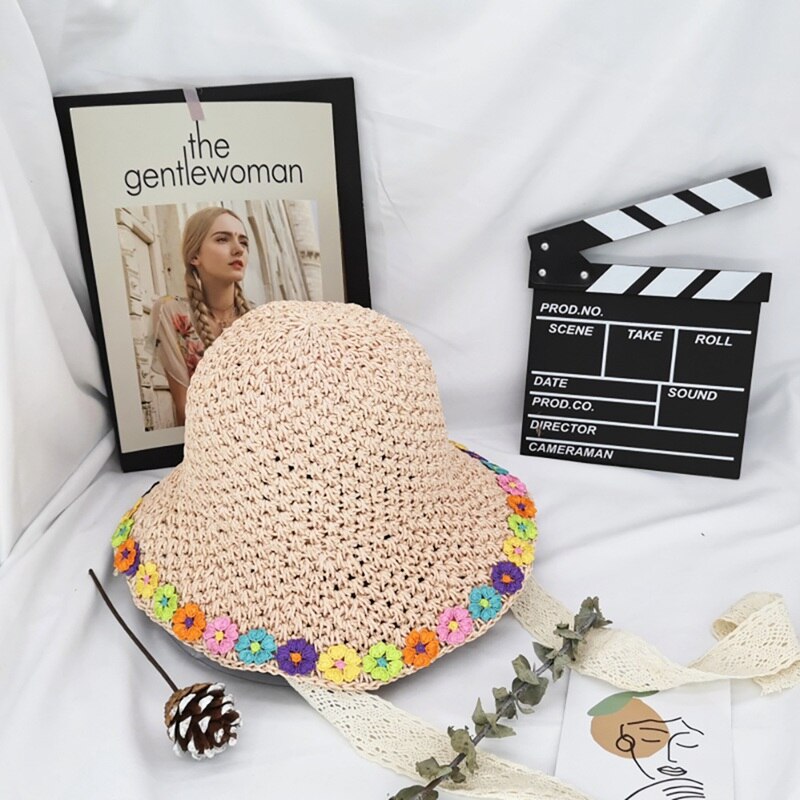 FUNMOON Chapeau Femmes De Paille De Plage Large Bord Visière De
