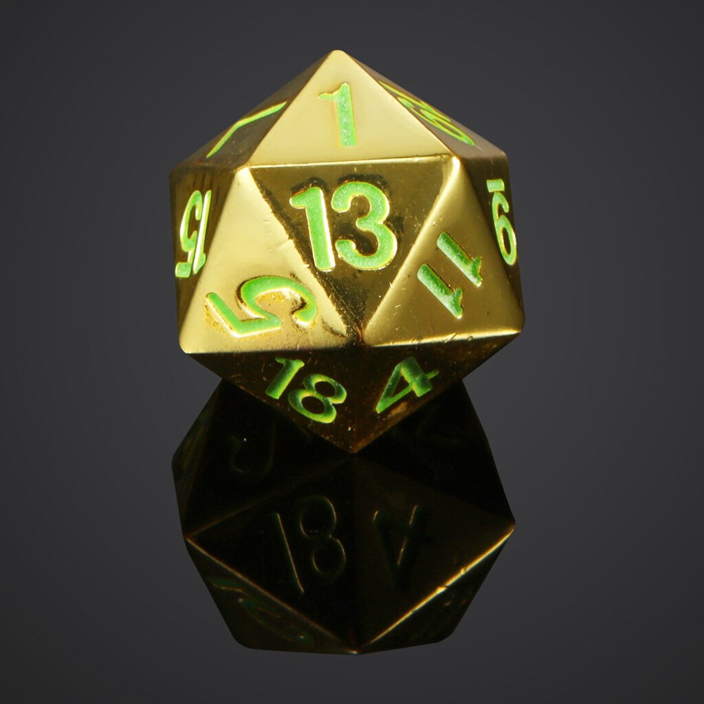 20 Sided Dice D20 Numbers Dices 22mm 0.87inch Polyhedral Glow in the Dark
