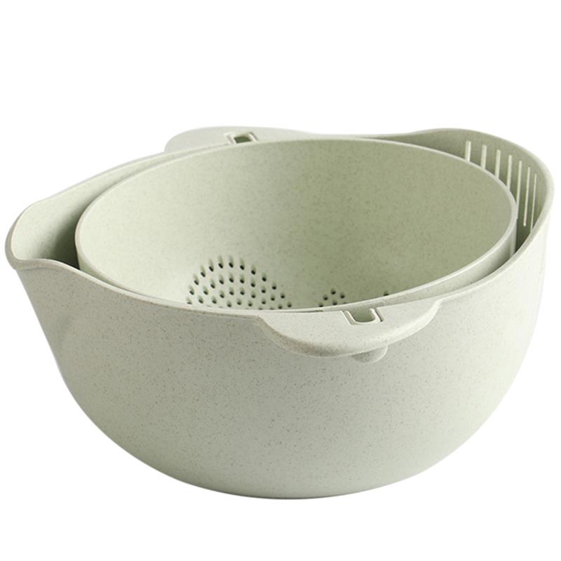Keuken Zeef/Vergiet Kommen Set Praktische 2 In 1 Groente Zeef Kom Wassen Kom Keuken Gereedschap: 2