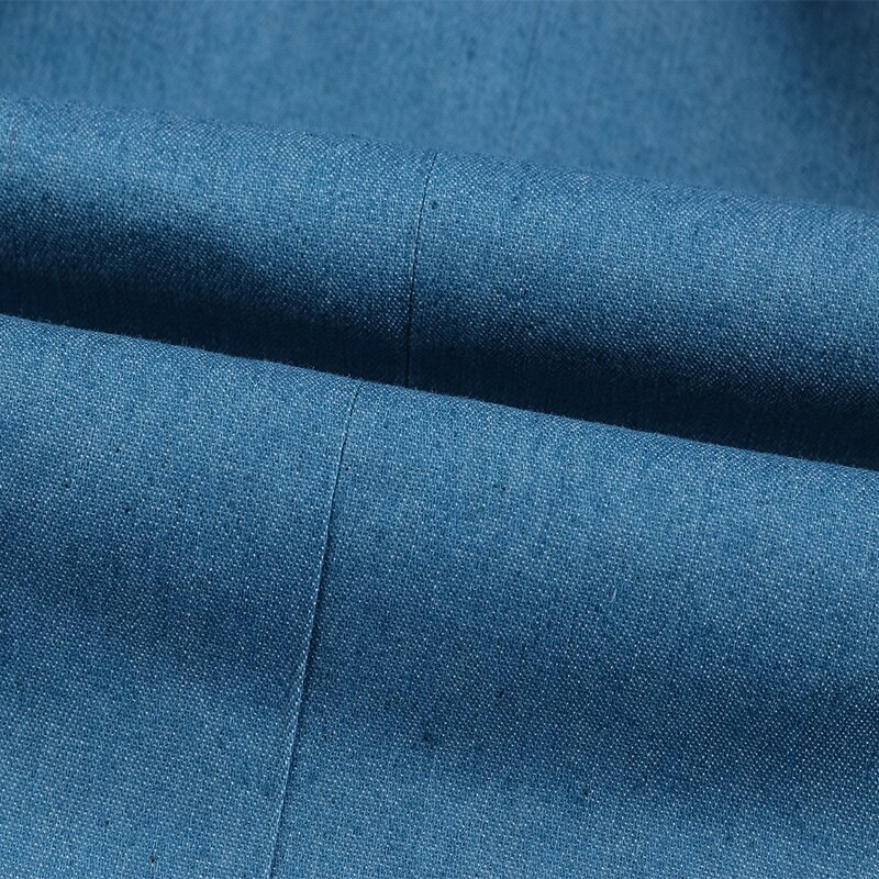 algodón slimfit Blazer hombres trabajo Oficina solo botón bolsillo chaqueta masculina Casual busniess denim de talla grande trajes blazers esmoquin