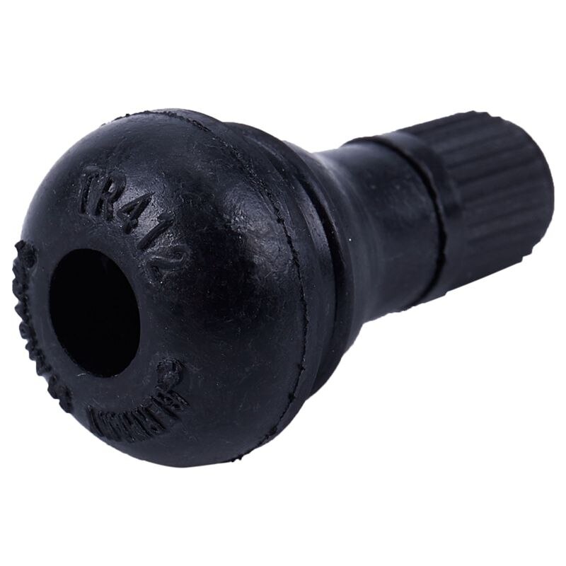 Snap-In Short Black Rubber Valve Stem (TR412) 8-Pack for Tubeless 11.5mm Rim Holes on Standard Vehicle Tires,black