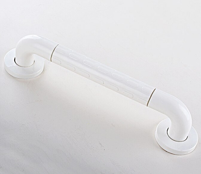 Bathroom handrail barrier-free corridor handrail bathroom word-shaped nylon handrail bathroom toilet handrail WF7101136: White / 40cm
