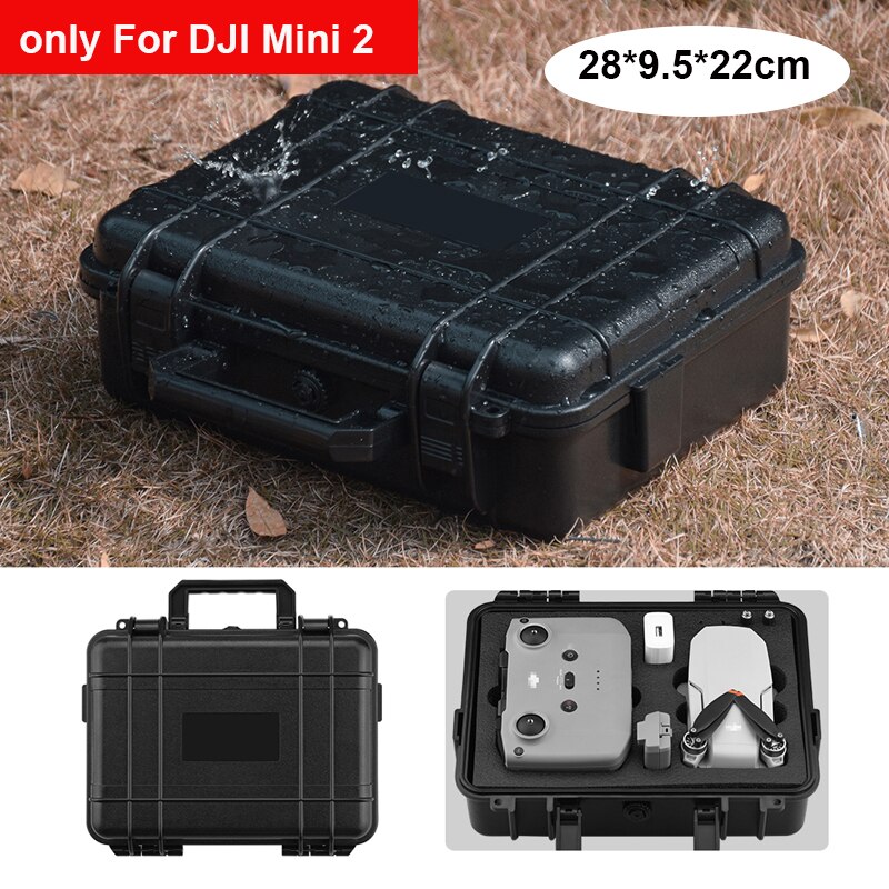 Bolso de ABS a prueba de explosiones para DJI Mini 2, carcasa dura, Caja impermeable para Mavic Air 2/Air 2S, accesorios para drones, estuche de almacenamiento: Mini 2 Small