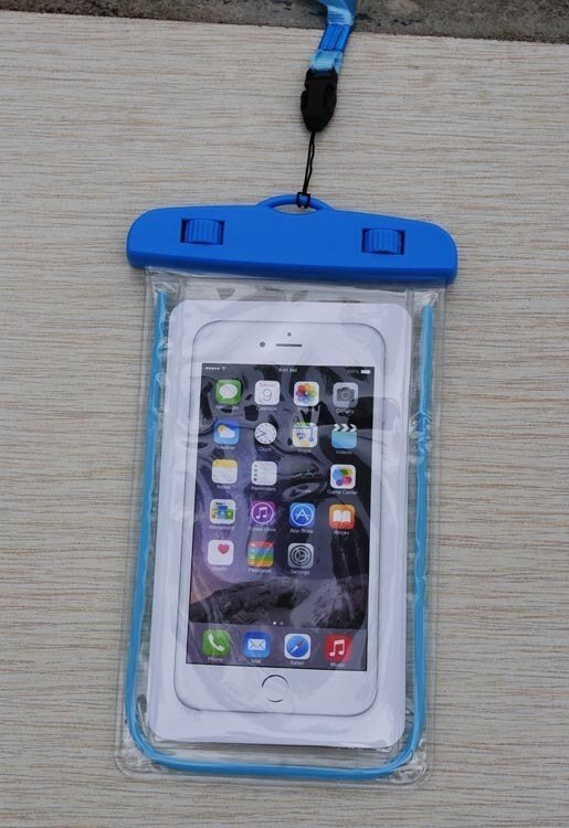 Universele Waterdichte Telefoon Pouch Voor iPhone Waterdichte Gevallen Voor Xiaomi Onderwater Licht Doos Zwemmen Waterdichte Tas Voor Samsung: blue