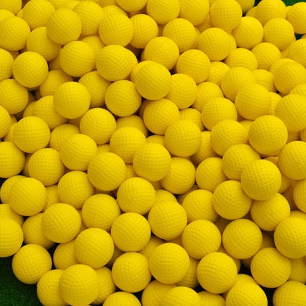 20 stk pu skum golfbolde gul svamp elastisk indendørs udendørs træningstræning