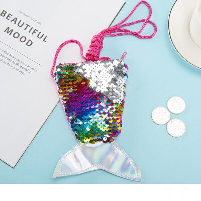 Porte-monnaie en forme de queue de sirène pour enfants, porte-monnaie souvenir, de mariage pour les invités, fournitures pour de fête de demoiselle d'honneur: Multi