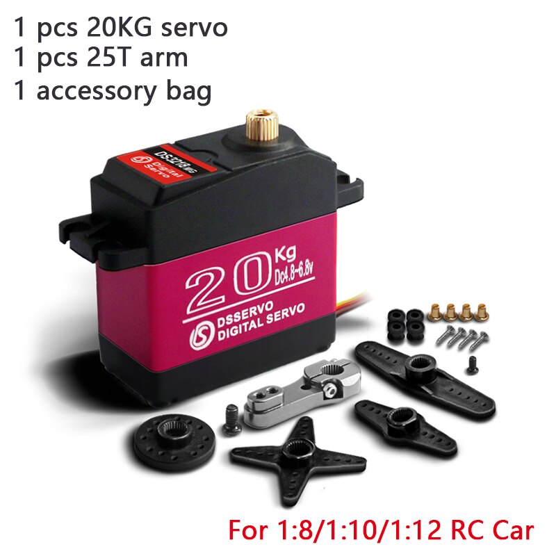 1 X Waterdichte Servo 20Kg 25Kg 30Kg 35Kg Hoge Snelheid Rc Servo Pro Metal Gear Digitale servo Baja Servo Voor 1/8 1/10 Schaal Rc Auto &#39;S: DS3218-180