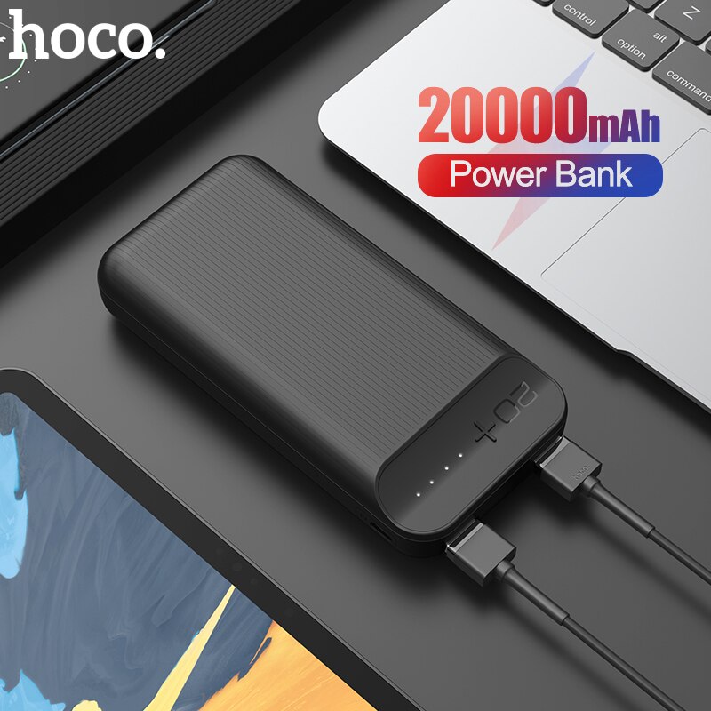 Hoco Power Bank 20000Mah Draagbare Opladen Batterij Voor Xiaomi Mi11 10 Dual Usb 10000Mah Externe Poverbank Voor Iphone 12 Pro Max