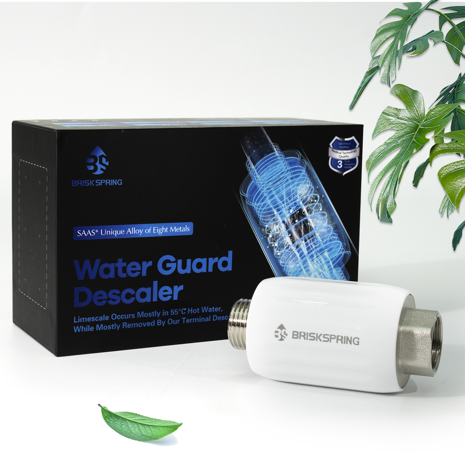 BriskSpring Water Ontkalker Waterontharder Systeem Boiler Slimme Toilet Schaal Remmer Anti Kalkaanslag Corrosie & Hard water
