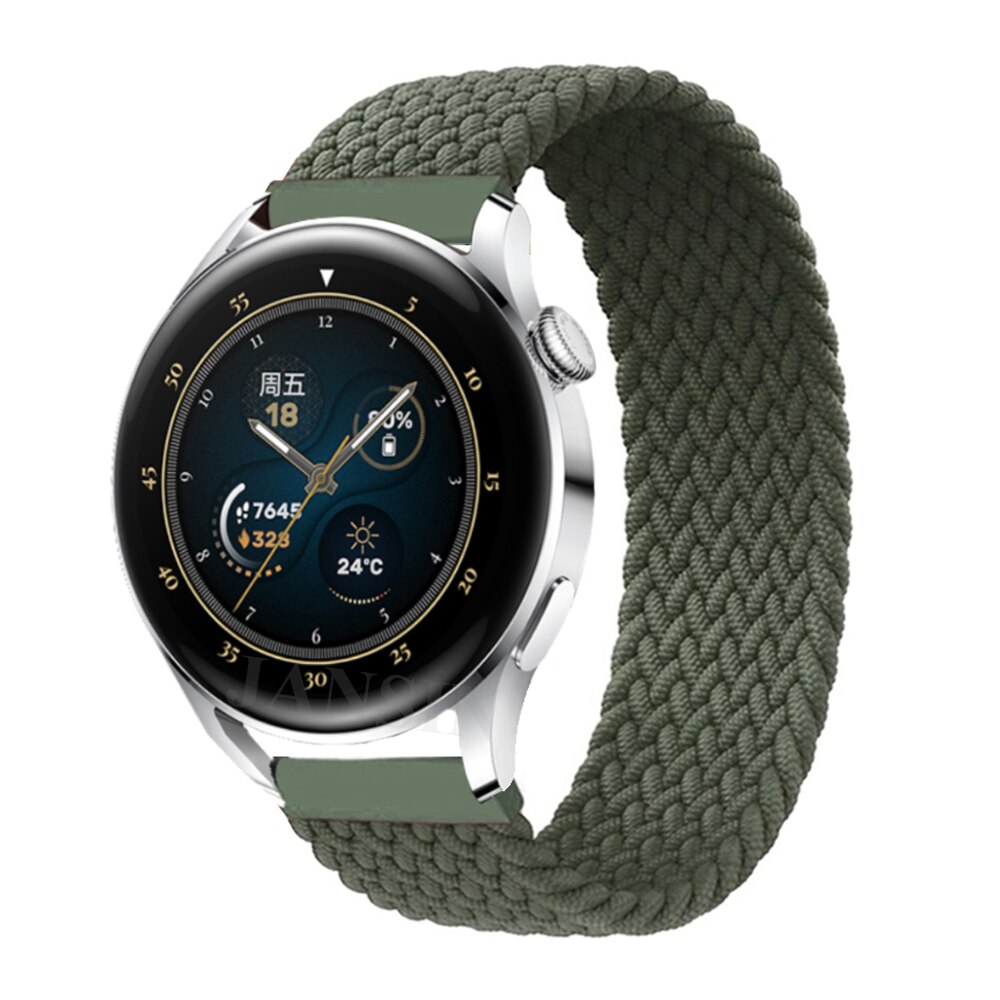 Correa trenzada para Amazfit gtr 3 pro gtr 3, Correa de nailon elástico para reloj Huami Amazfit GTR 3 Pro GTR 3: L / Army Green