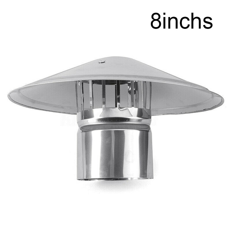 Tapón de tubo para chimenea, de 4/6/8 pulgadas, para chimeneas, gorro para la lluvia, Smokeware, aleación de Zinc, en forma de seta, dq: 8inchs