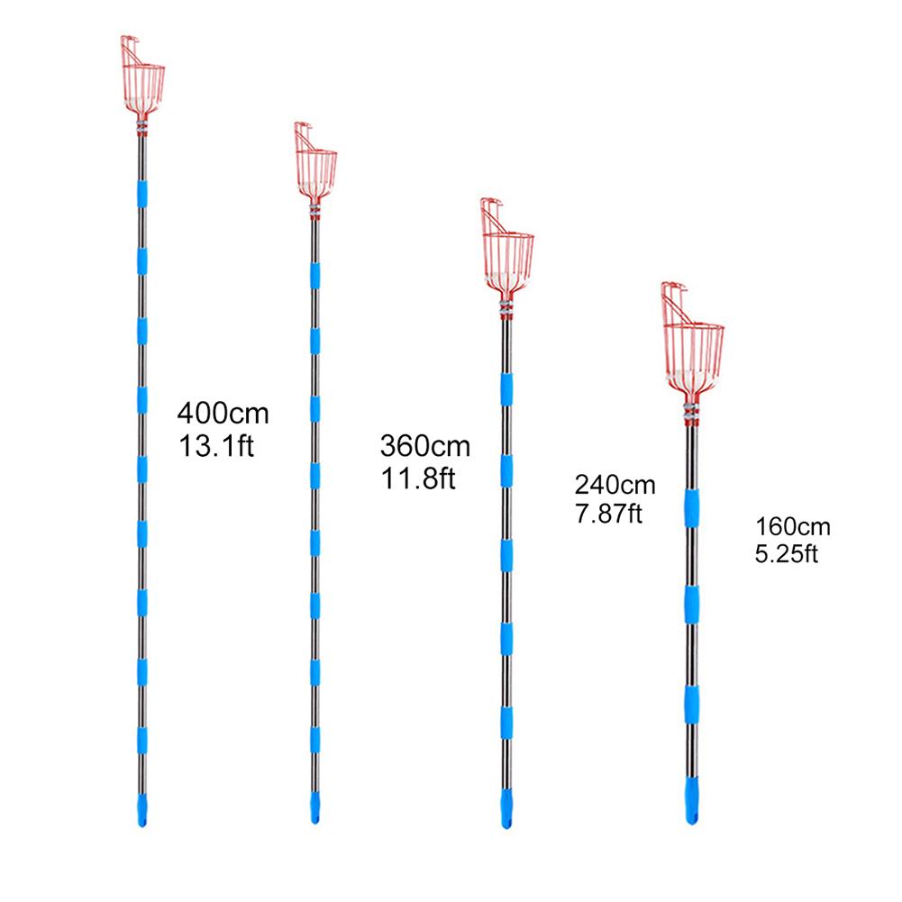 Adjustable Fruit Picker Orchard Gardening Apple Peach High Tree Picking Tools Durable Fruit Catcher Collector Gardening Tools