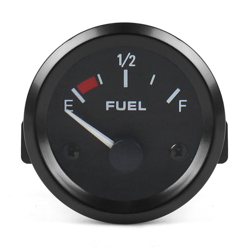 Fuel Level Gauge Car Meter with Fuel Float Sensor White Black Rim Automotive Gauges Fuel Level Gauge Meter Pointer Indicator