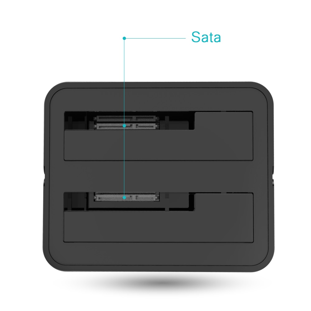 Wavlink 2.5"3.5" USB 3.0 SATA External Hard Drive Docking Station Dual Bay External Hard Drive Enclosure For 2*8 TB HDD SSD CASE