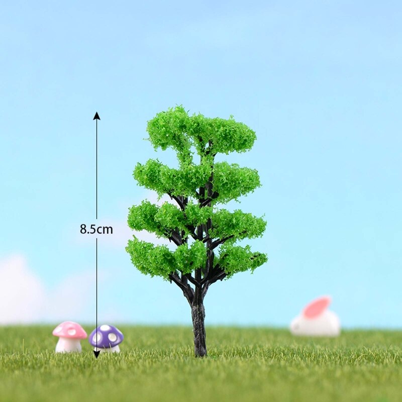 Kunstmatige Plastic Boom Model Landschap Railroad Decoratie Miniatuur Landschap 23GD: 2