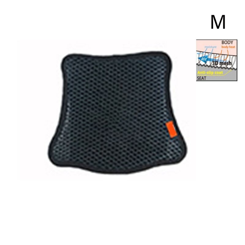 Motocicleta de verano transpirable Cool funda para cojín de asiento a prueba de sol aislamiento térmico montaje almohadilla de Aire Protección de asiento de moto: 1-M