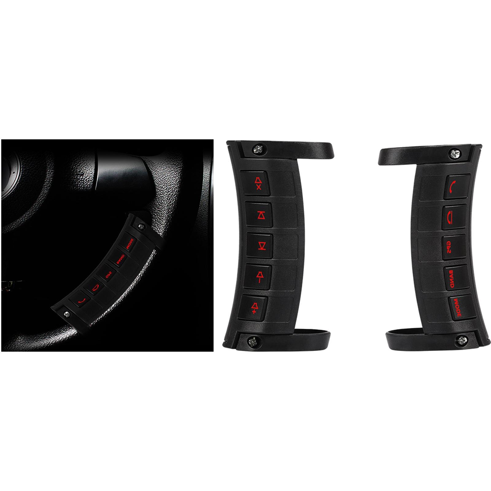 Set of 2 Auto Steering Wheel Controller Wireless Left Right Universal Fits for Navigation