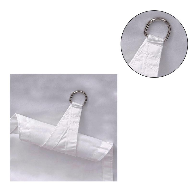 Toldo triangular de 2x2x2 metros, refugio solar, sombrilla de protección para exteriores, dosel para jardín, Patio, piscina, sombra Oxford, toldo de vela para Camping: White