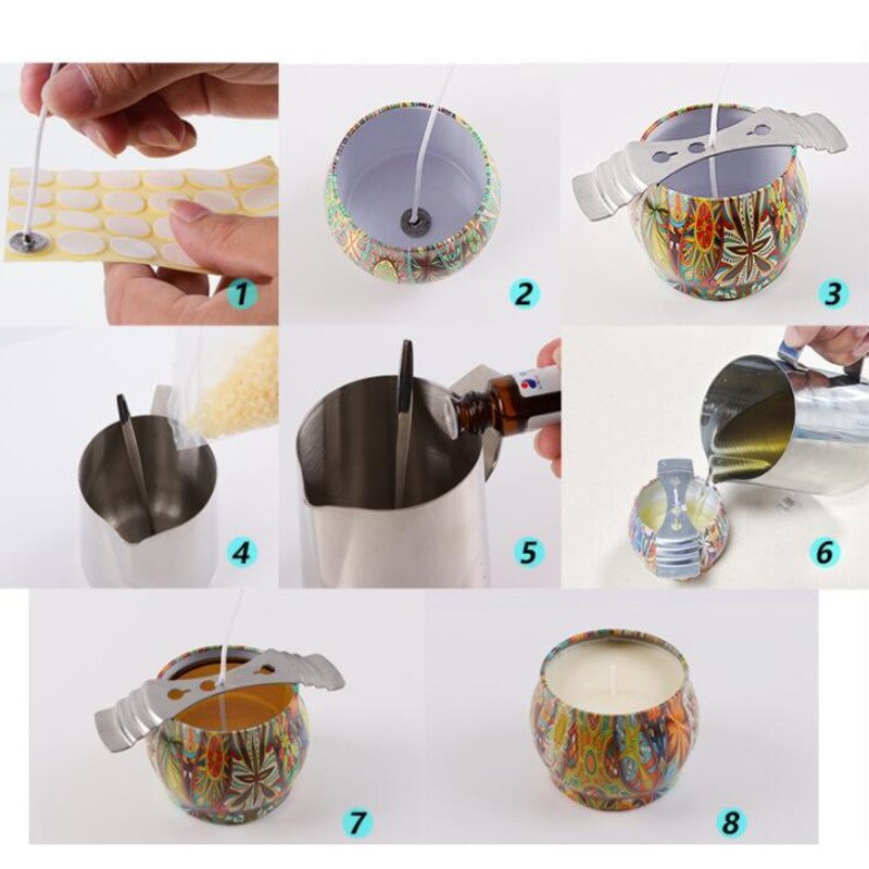 Chuangge Diy Handmake Candle Crafting Tool Kit Aromatherapy Candles Making Tools With Melting Pot Wick Suitable For Beginner