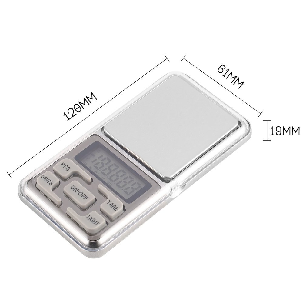 Mini Digital Pocket Scale 200g 0.01g Precision g/tl/oz/ct/gn Weight Measuring for Kitchen Jewellery Gold Tare Weighing