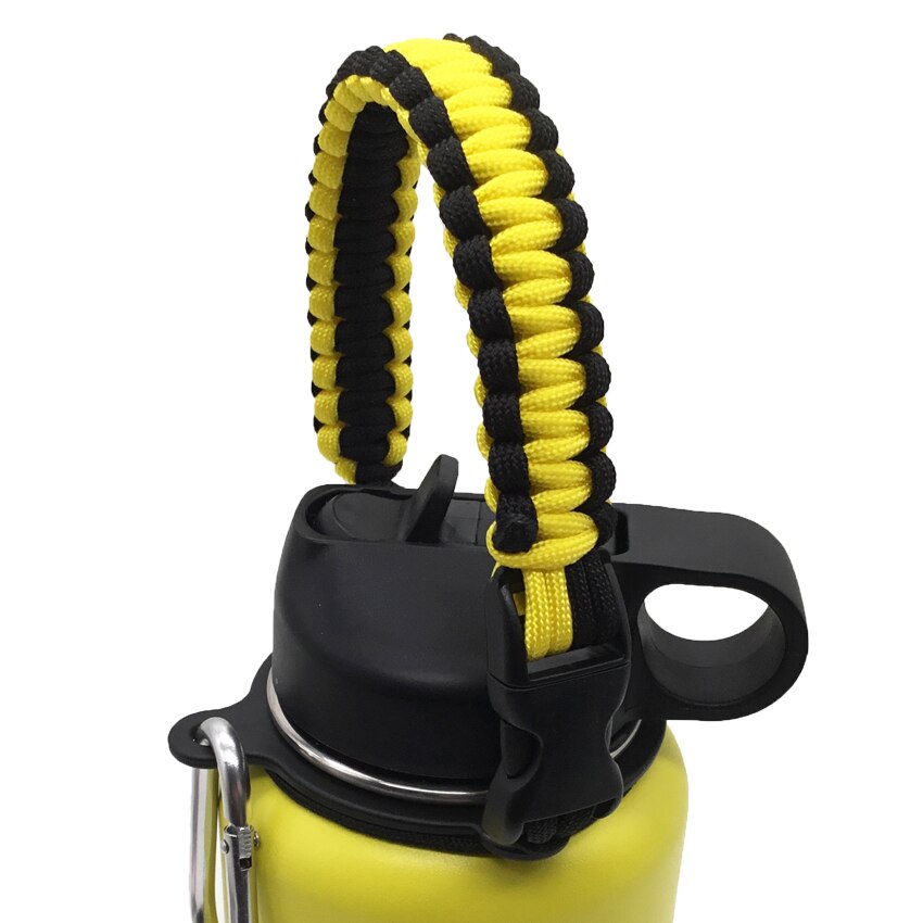 Paracord Handle Strap Cord with Safety Ring and Carabiner for Hydro Flask Wide Mouth Water Bottle for Hiking Camping Walking: 9
