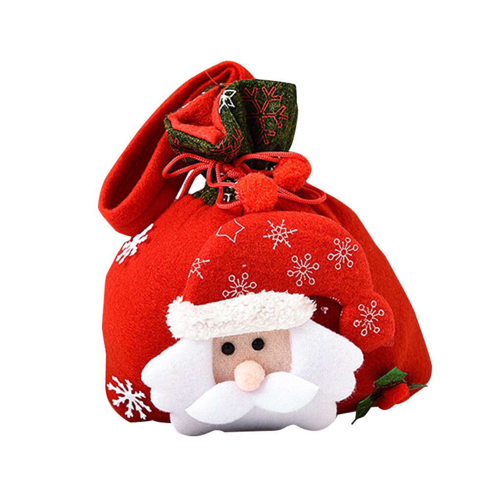Kerst Candy Bag Gelukkig Nieuwjaar Vrolijke Kerstcadeau Kerstman Sok Candy Tassen Christmas Xmas Decor Kado zakjes: A
