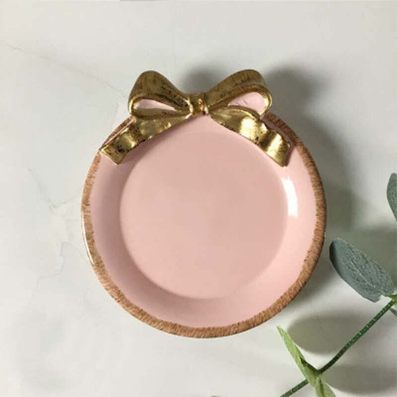 Nis retro hars opberglade snoepkleurige sieraden strik ketting dessert opbergbord thuiskantoor desktop decoratie mini lade