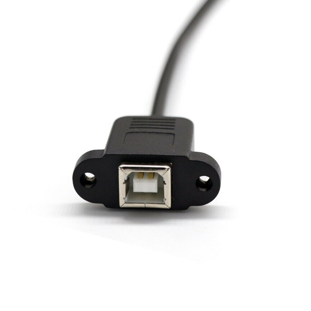 High Speed 50CM USB 2.0 B Male to USB B Female Printer Panel Mount Extension Cable Screw Hole Connector