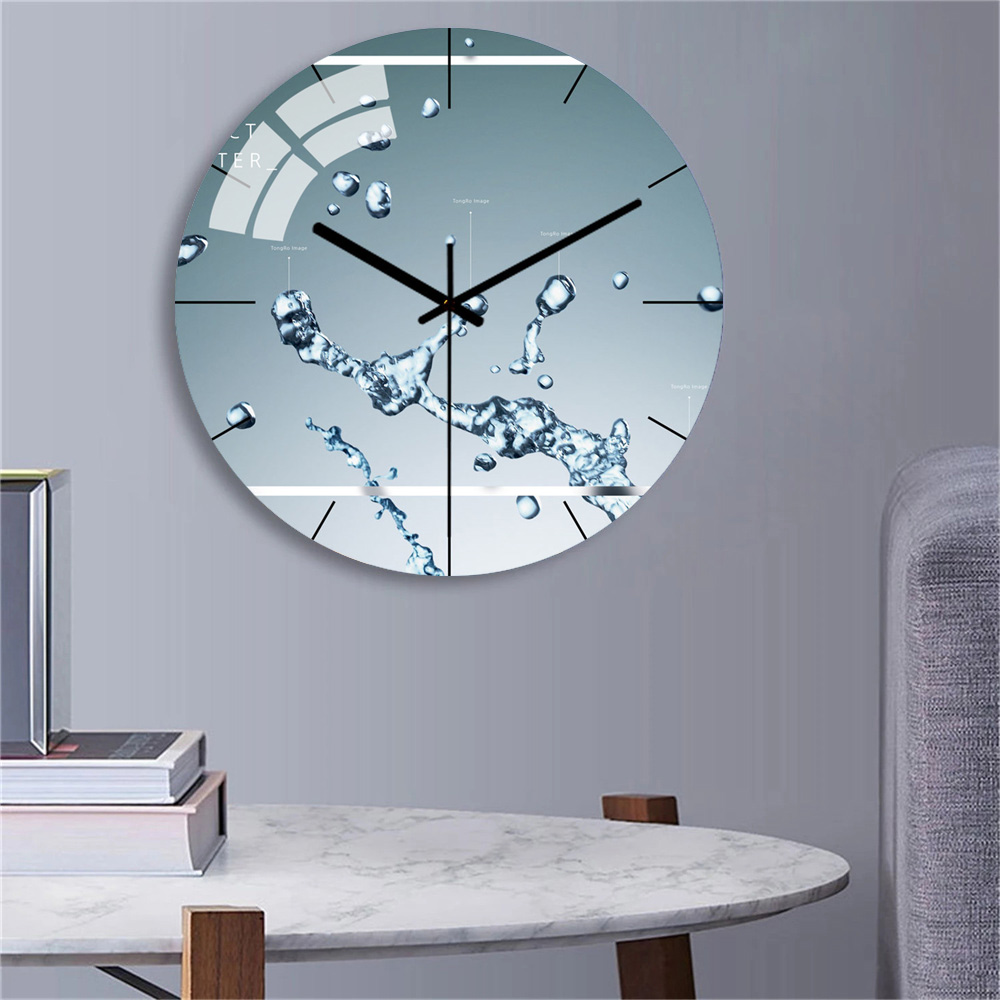 Quiet Round Fruit Wall Clock Kitchen Home Decor Water droplets Modern 3D Clocks for Living Room Decoration Accessories