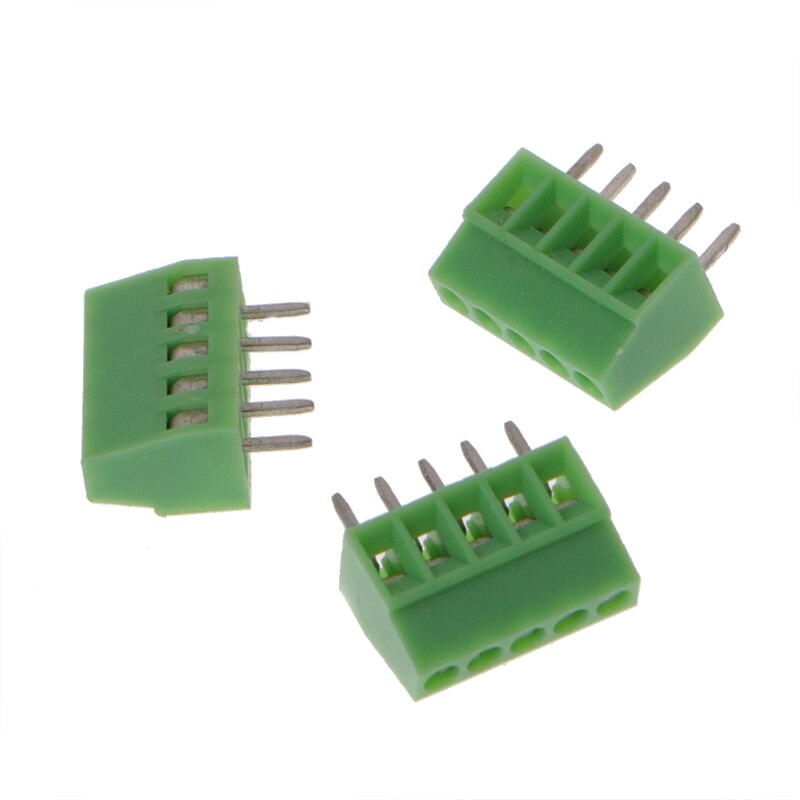 10 Pcs 2Pin-10Pin Screw PCB Mounted Terminal Blocks Connector 2.54mm Pitch