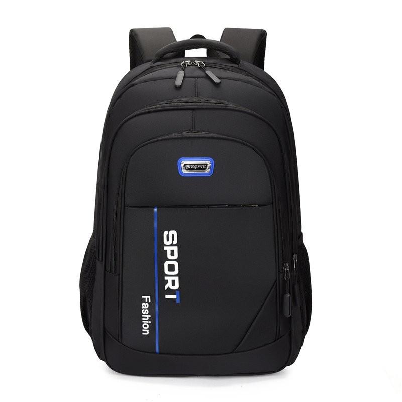 Nylon Men's Laptop Backpack Large Capacity Computer Travel Backpacks Leisure Student School Bag: Blue