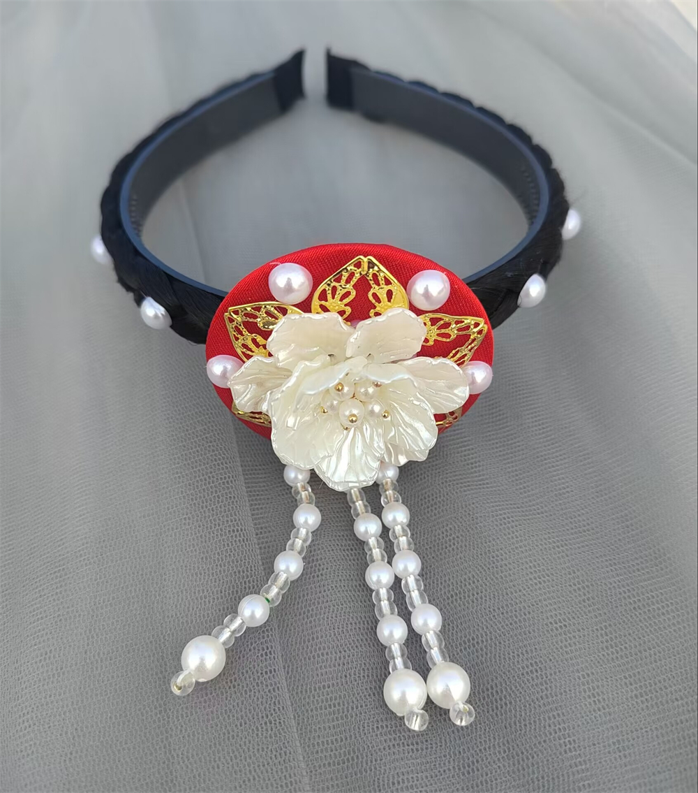 1pcs Korean Version Tassel Flower Hairband Traditional Classical Ethnic Style Headdress Hanbok Accessories Women Girl: MULTI