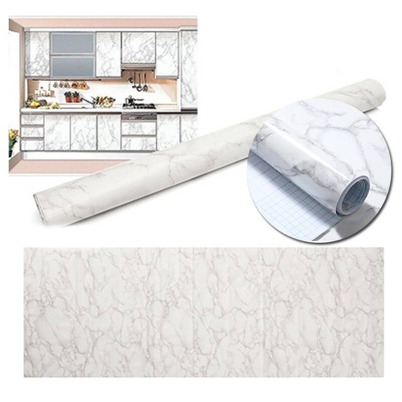 50 x 61cm køkken selvklæbende vandtæt olietæt imiteret marmor klistermærke tapet soveværelse dekoration tapet mursten stil