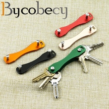 Bycobecy Men Women Solid Smart Key Holder Pocket Key Organizer Tool Metallic Car Keychain Convenient Key Case