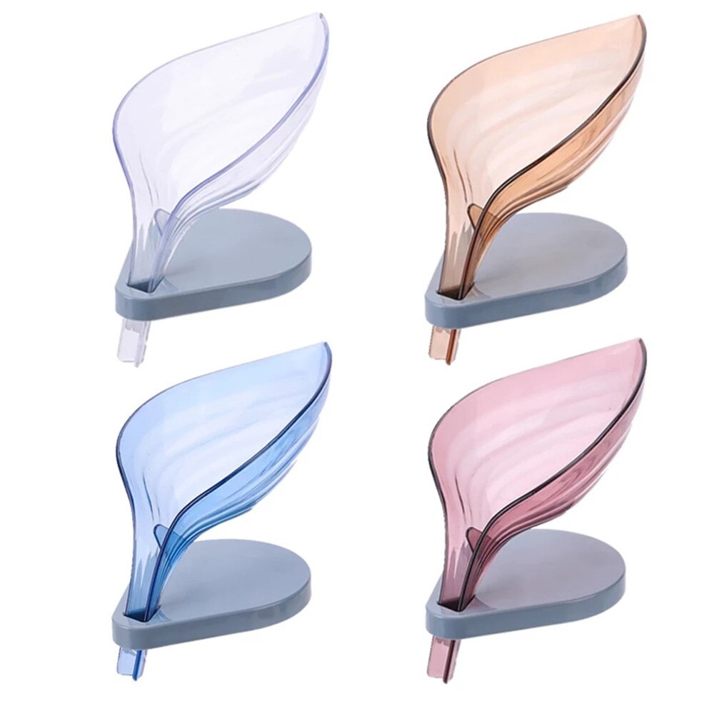 Portable Soap Box Home Supplies Leaf Holder Bathroom Soap Case Non-slip Conveniet Clean Wash Safe Hand Kitchen Bathroom Soap Box