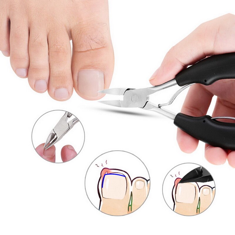 Nail Clipper Set Stainless Steel Toenail Clippers for Thick Ingrown Toe Nail Heavy Duty Precision Nail Scissor Toenails Tool