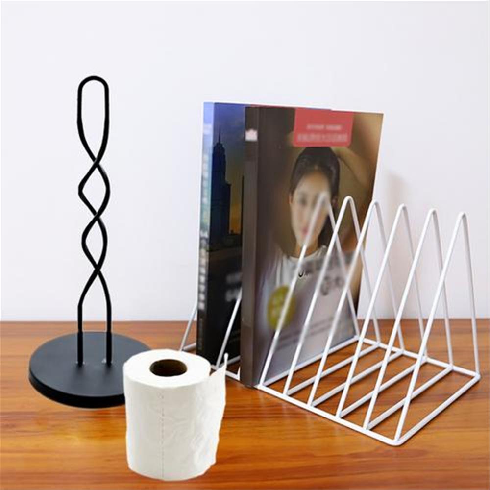 Simple Metal Iron Desktop Paper Towel Rack Restaurant Living Room Toilet Roll Holder Rotating Storage Rack