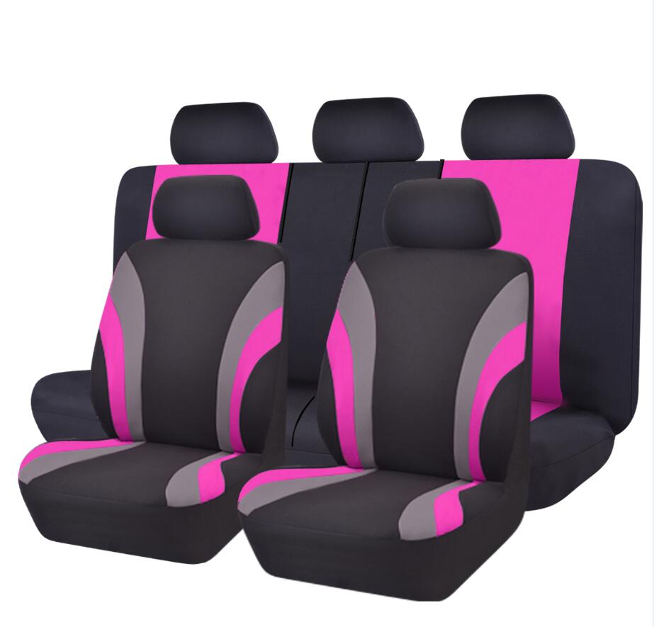Auto-Pass Automobiles Universele Zeven Kleur Car Seat Cover Auto-Styling Stoelhoezen Fit Interieur Accessoires Zetel Decoratie: Rose Red