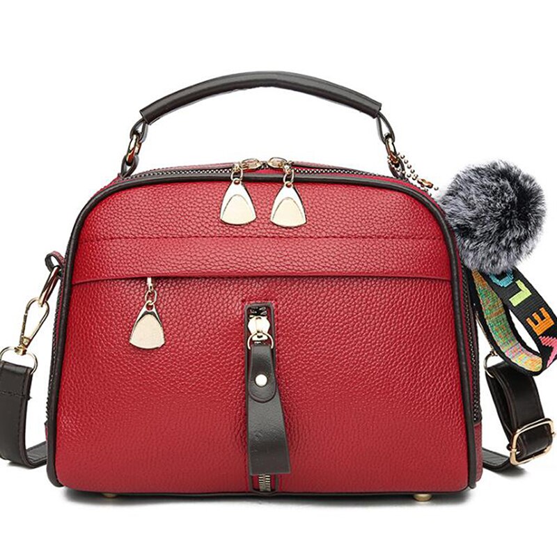 Dames handtas pu leer dames messenger bags met bal speelgoed dames schoudertassen dames feesttassen: Rood