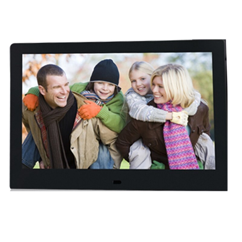 10 Inch Lcd Widescreen Digital Photo Frame Electronic Picture Video Player Movie Album Display Photo Frame: Black / US Plug