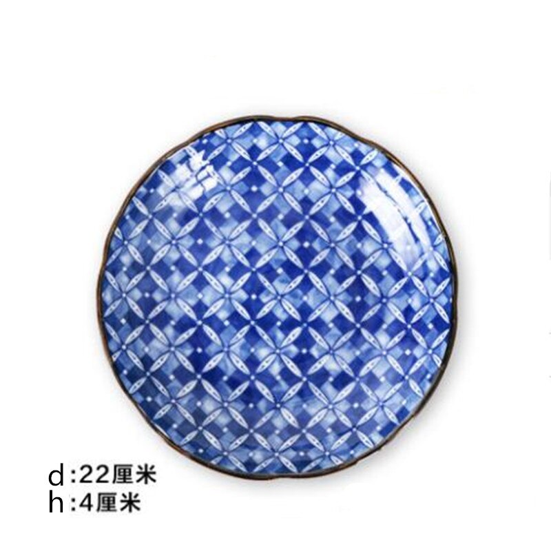 8 Inch Keramische Stijl Inkt Salade Fruitschaal Steak Westerse Voedsel Lade Sushi Moer Plaat Noedels Pizza Kom Keuken Benodigdheden: Rood